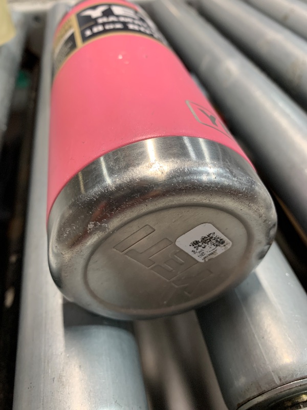 Photo 1 of (missing lid)(see images for damage) YETI Rambler 18 oz Bottle, Vacuum Insulated, Stainless Steel with Color Matching Straw Cap, Power Pink