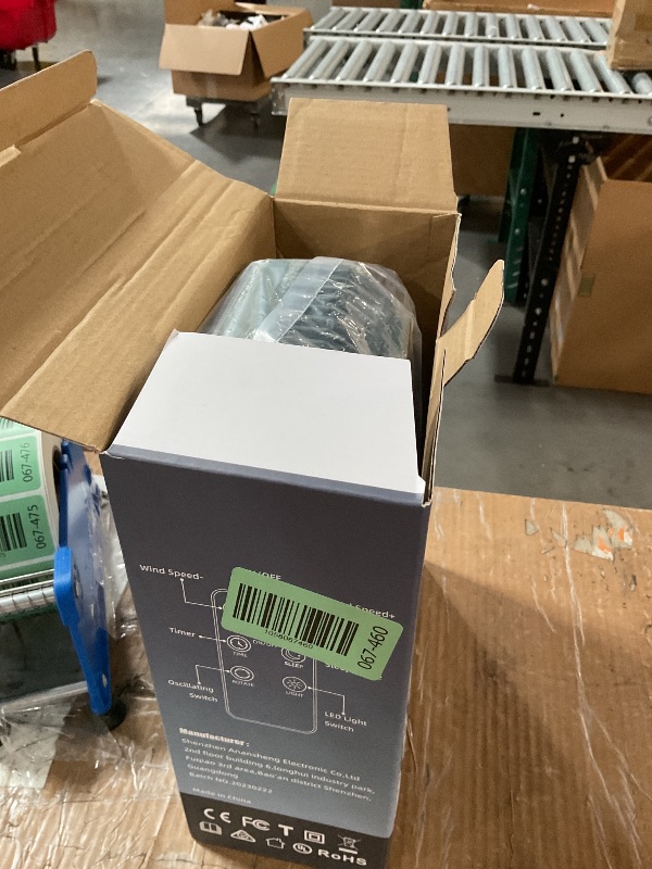 Photo 1 of (parts) (not functional) Portable Fan 24000mAh Battery Powered with Remote & LED, 4 Speed Strong Airflow, Desk/Camping/Outdoor/Gym Fan for Office Travel Treadmill Camping Gear
