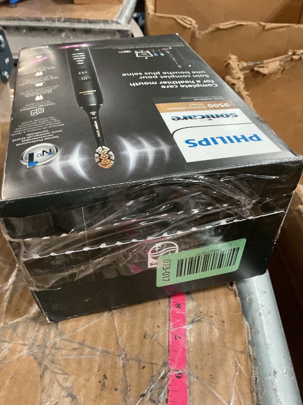 Photo 1 of **Parts only** Philips Sonicare DiamondClean Smart 9500 Electric Toothbrush, Sonic Toothbrush with App, Pressure Sensor, Brush Head Detection, 5 Brushing Modes and 3 Intensity Levels, Black, Model HX9923/11