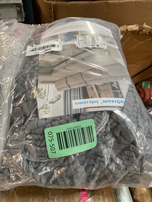 Photo 1 of (PARTIAL SET) (BAGGED) Deep Dream Sectional Couch Covers 6 Pieces, Stretch Couch Cushion Covers, L Shaped Washable Sofa Covers for Left/Right Sectional Sofa (3 Backrest Cover + 2 Seater + 1 Chaise, Dark Grey)