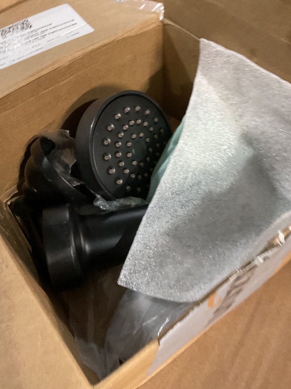 Photo 1 of (USED/FAIR) Moen Gibson Matte Black Pressure Balancing Eco-Performance Showerhead, Shower Handle, and Tub Spout, Posi-Temp Valve Required, T2903EPBL