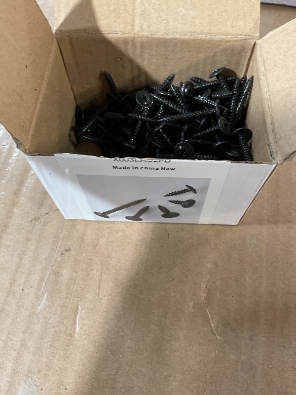 Photo 1 of (200 pcs)#8×1-1/4" Black Truss Head Wood Screws Quick Metal Self Tapping Zinc Oxide