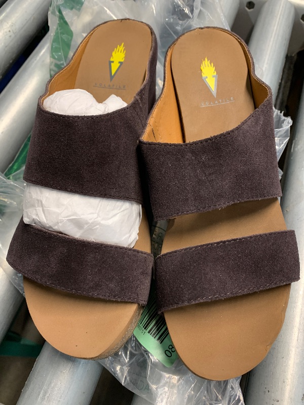 Photo 1 of (see all images) VOLATILE Women's Slide ON Sandal Wedge, Brown, 9