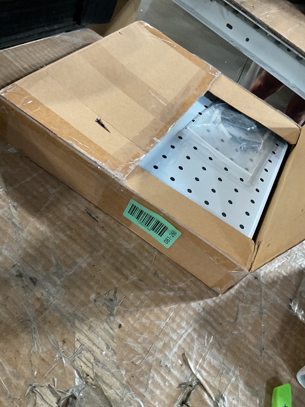 Photo 1 of (incomplete)(parts only) Daanxw 4 Pack Steel Peg Board,Universal 1/8 and 1/4 Pegboard Accessories,Ideal for Garage Tool Storage, Office Organization