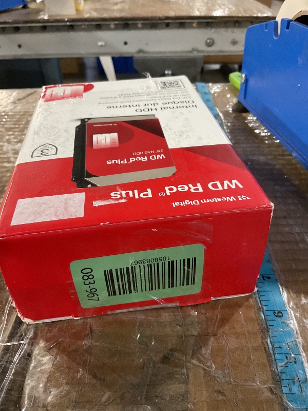 Photo 1 of (UNTESTED) Western Digital 4TB WD Red Plus NAS Internal Hard Drive HDD - 5400 RPM, SATA 6 Gb/s, CMR, 256 MB Cache, 3.5" -WD40EFPX