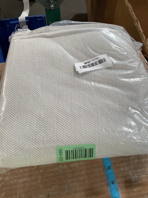 Photo 1 of (BLANKET) (BAGGED) JPGGD Chenille Sofa Couch Cover, Herringbone Sofa Covers Washable for Dogs, Funny Fuzz Couch Slipcover for Sectional Sofa, Non Slip Protector for L Shaped(Beige White, 36"x 83")