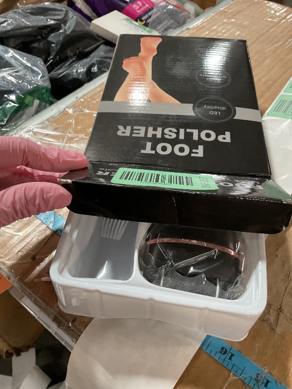 Photo 1 of *** PARTS ONLY***     VACTO Electric Foot Callus Remover 14-in-1 Rechargeable Foot File Pedicure Kit Foot Care Tools with 3 Rollers 2 Speed LED Battery Display, Foot Scrubber Kits for Cracked Heels Callus