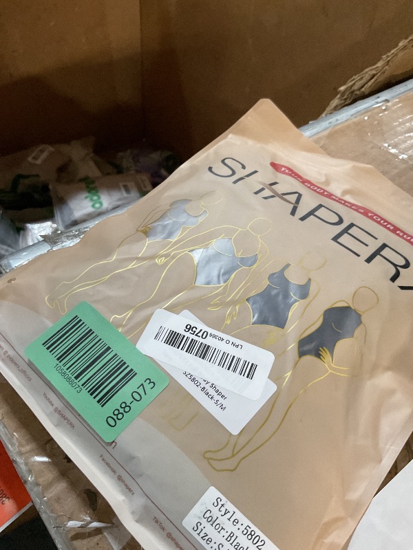 Photo 1 of ***(HEAVILY USED/ MINOR DAMAGE)***SHAPERX Hourglass Leggings 360 Compression 2 Sizes Look Full Body Shaper Breathable No Roll Down,SZ5802-Black-S/M