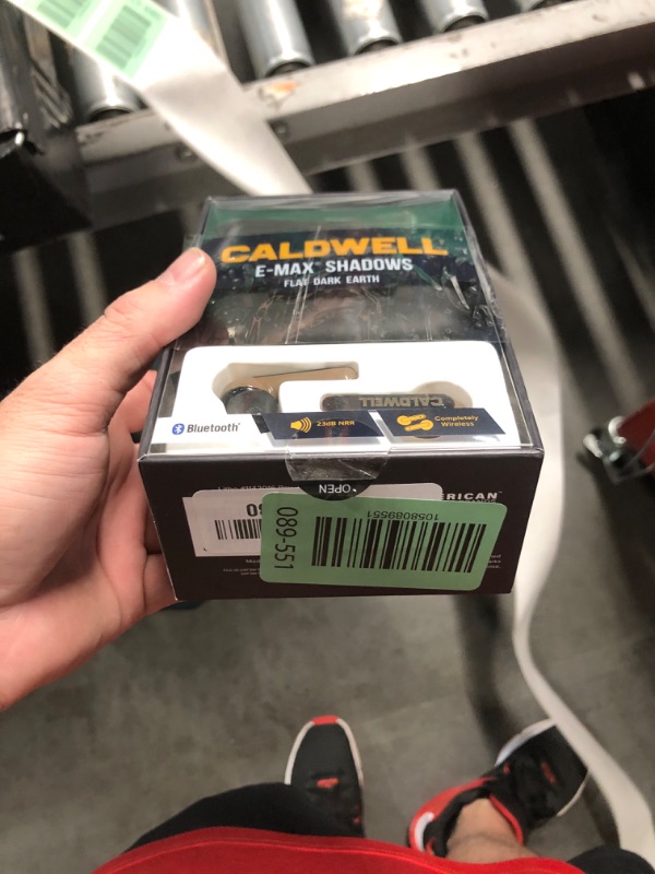 Photo 1 of (LEFT SIDE NON-FUNCTIONAL) Caldwell E-Max Shadows FDE 23 Decibels NRR - Electronic Hearing Protection with Bluetooth Connectivity for Shooting, Hunting, and Range