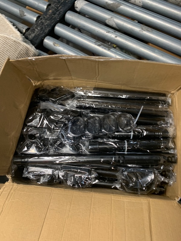 Photo 1 of ***PARTS ONLY**SUNALLY Room Divider No Drilling Curtain Rod Wall Divider for Room Separation, 4-10ft(H) 28-114inch(W) Adjustable, Heavy Duty Partition Space Separator Freestanding Tension Curtain Stand, Black