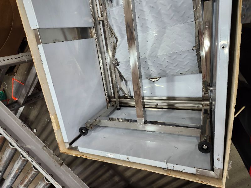 Photo 1 of *************MISSING THE TOP PART*******************
MoNiBloom 50" Dog Bathing Station for Domestic & Pro Use, 2-Grade Floor Depth Optional for All Sizes Dogs, Stainless Steel Dog Bath w/Ladder, Sliding Door Dog Washing Station 250 lbs Capacity