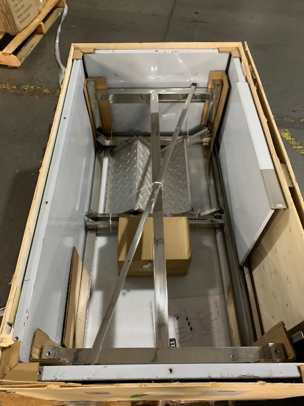 Photo 1 of *************MISSING THE TOP PART*******************
MoNiBloom 50" Dog Bathing Station for Domestic & Pro Use, 2-Grade Floor Depth Optional for All Sizes Dogs, Stainless Steel Dog Bath w/Ladder, Sliding Door Dog Washing Station 250 lbs Capacity