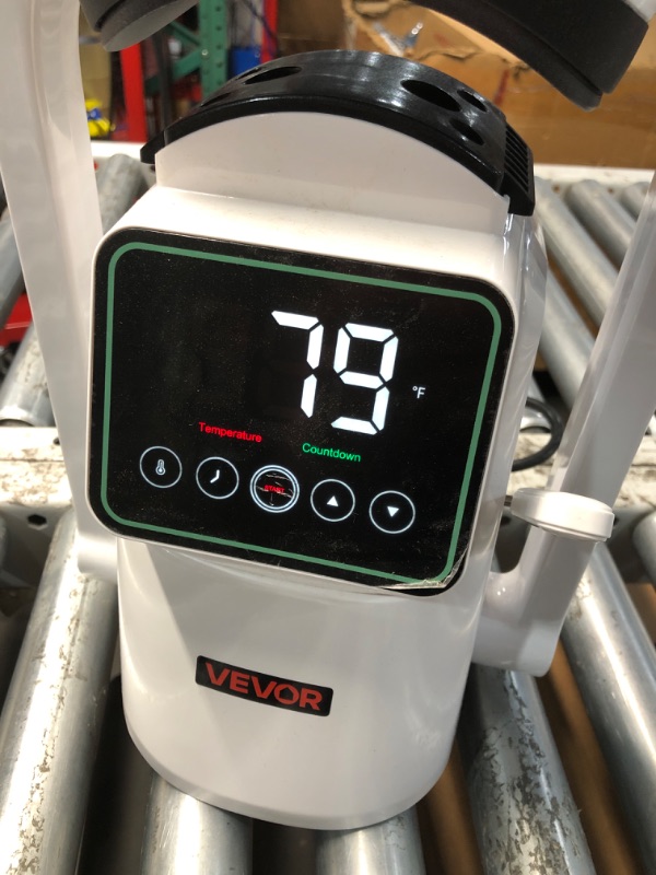 Photo 1 of (power tested) (used/fair) VEVOR Auto Hat Heat Press Machine, with 2pcs Interchangeable Platens, Automatic Open and Release, Touchscreen for Precise Time and Temperature Control, Heat Transfer Printing for Caps, Hats, White