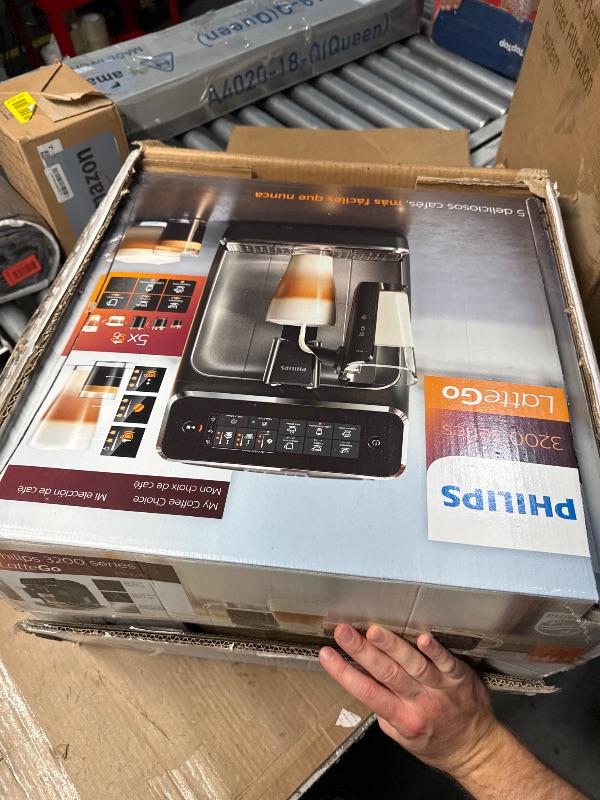 Photo 1 of (PARTS) (NOT FUNCTIONAL) Philips 3200 Series Fully Automatic Espresso Machine, LatteGo Milk Frother, 5 Coffee Varieties, Intuitive Touch Display, 100% Ceramic Grinder, AquaClean Filter, My Coffee Choice, Black (EP3241/54)