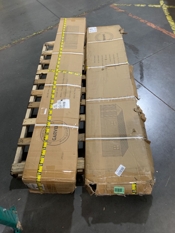 Photo 1 of ***BOXES 2 and 3 of 6 ONLY****
Garvee 12'x20' Heavy Duty Carport - PE Waterproof Canopy, Reinforced Steel Frame, Roll-Up Mesh Window & 4 Load-Bearing Sandbags, Grey