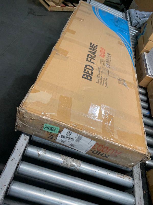 Photo 1 of ***(PARTS ONLY/ MISSING PARTS/ NON FUNCTIONAL)***VECELO Queen Bed Frame with Type-C & USB Ports, Upholstered Platform Height-Adjustable Cotton and Linen Headboard, No Box Spring Needed, Noise-Free, Easy Assembly, Beige