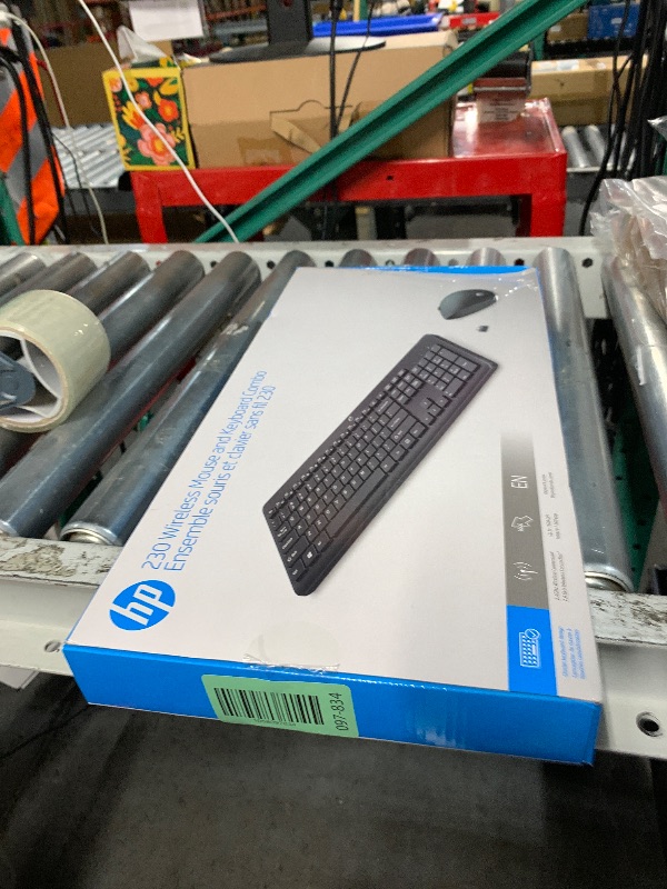 Photo 1 of (sold for parts) HP Wireless Keyboard and Mouse Combo - Full Size Membrane Chiclet Style Keyboard, 3-Zone Layout