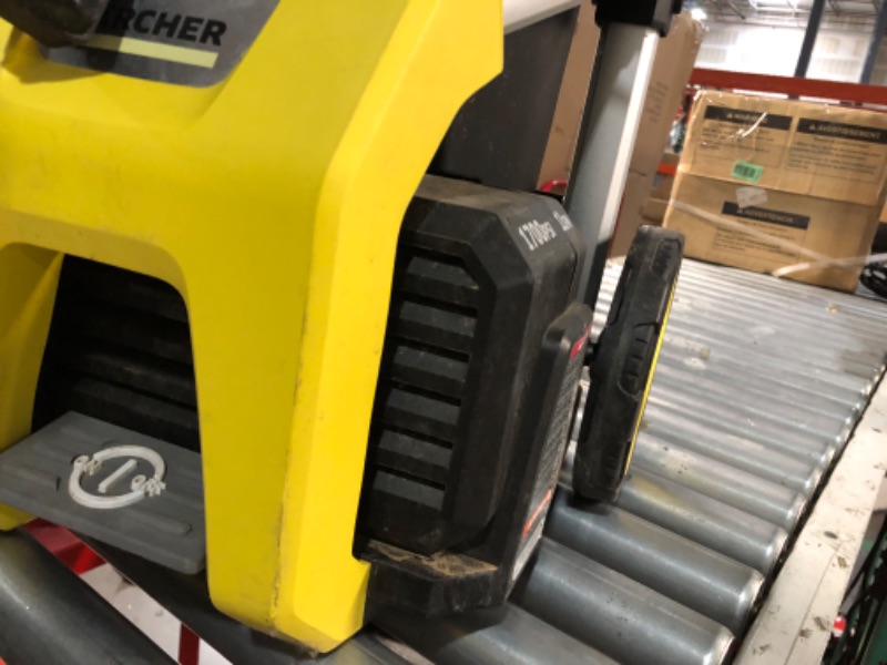 Photo 1 of (missing spray nozzle)
Kärcher Pressure Washer K1700, CETA Certified, 3 Spray Nozzles, Detergent Tank, for Cars, Driveways, Siding, Patios, 1.2 max. GPM