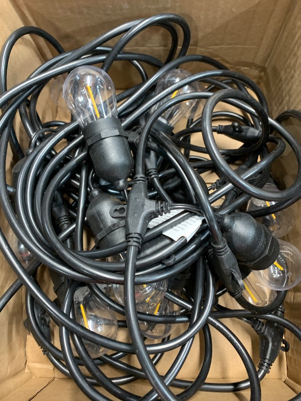 Photo 1 of (please see all images) Lakumu Outdoor String Lights , Commercial Grade Heavy Duty Patio Lights with Dimmable S14 Shatterproof LED Bulbs