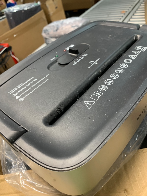 Photo 1 of ***(HEAVILY USED/ MINOR DAMAGE)***BONSEN Shredder for Home Office, 4 Gallons 8-Sheet Cross Cut Credit Card Shredder, Small Paper Shredder for Home Use, High Security Level P-4, ETL Certification (S3101)
