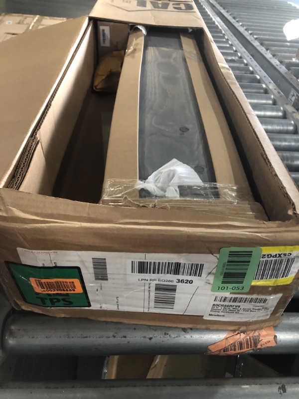 Photo 1 of ***TRUCK/TRAILER PICKUP ONLY***22 in. x 84 in. Mini X Series Smoke Gray Stained DIY Wood Bi-Fold Barn Door with Sliding Hardware Kit