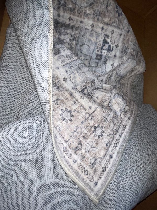 Photo 1 of **NOT SURE OF EXACT SIZE******STOCK PHOTO FOR REFERENCE ONLY***nuLOOM Hillstone Collection Area Rug, Traditional Vintage Distressed Medallion, Thick and Soft, Durable Non-Shedding Low Pile Poly/Jute Blend, Easy to Clean, Living Room, Bedroom