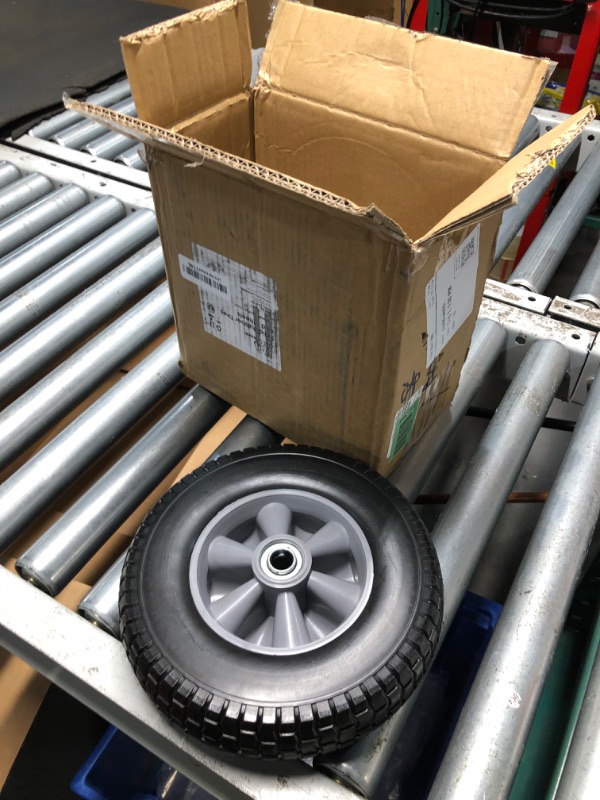 Photo 1 of (missing one) BIG RED Solid Rubber Tires and Wheels, 10 inch Flat Free Tubeless Cart,Wheelbarrow, Dolly, Garden 10" x 2.5"