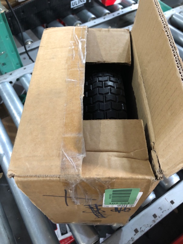 Photo 1 of (missing one) BIG RED Solid Rubber Tires and Wheels, 10 inch Flat Free Tubeless Cart,Wheelbarrow, Dolly, Garden 10" x 2.5"