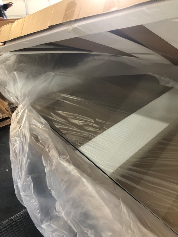 Photo 1 of ***TRUCK/TRAILER PICKUP ONLY***Semi-Frameless Sliding Shower Door W: 60 x H:72 Inches, Bathroom Sliding Door Easy to Install, 1/4 "Clear Glass, Black Hardware Double Sliding Glass Shower Room (Black, 60IN)