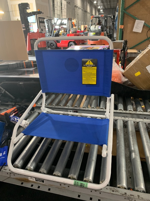 Photo 1 of (please see all images) Rio Beach Wave 1-Position Beach Folding Sand Chair, BLUE