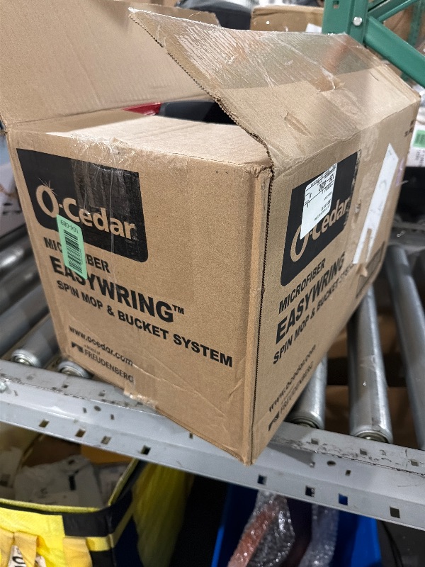 Photo 1 of ***(MISSING MOP/ ONLY BUCKET)***O-Cedar EasyWring Microfiber Spin Mop, Bucket Floor Cleaning System, Red, Gray, Standard