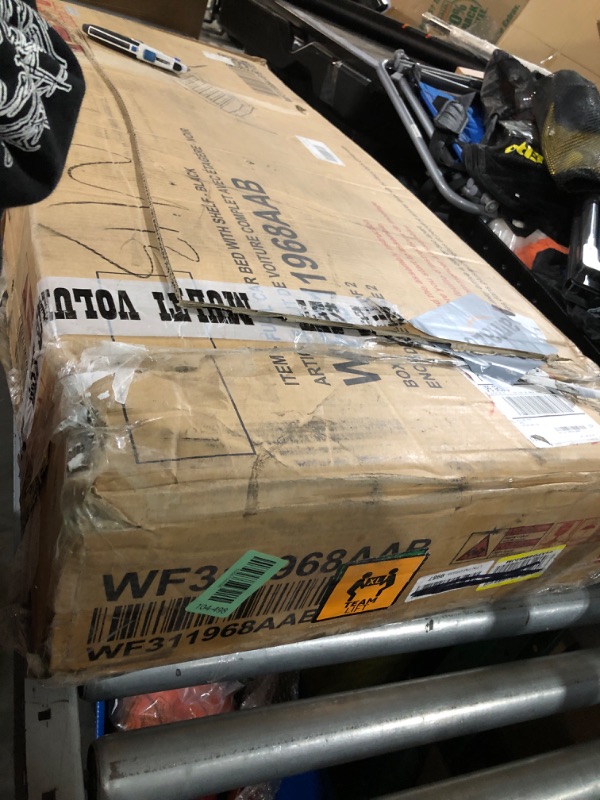 Photo 1 of ***PARTIAL SET PRICE ADJUSTED***
Merax Full Size Race Car Bed Frame for Boys, Wood Car-Shaped Platform Bed with Wheels, Black