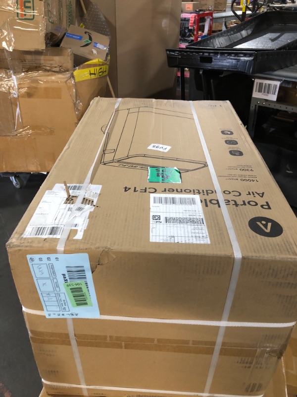 Photo 1 of ***FACTORY SEALED***
TranquilNest 14,000 BTU Portable Air Conditioner - 3-in-1 Cooling, Fan & Dehumidifier for Spaces Up to 750 Sq.Ft, Compact Mobility with Wheels, Remote Control & Window Kit Included,White