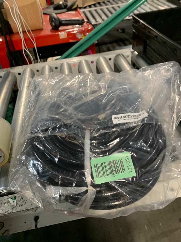 Photo 1 of 50 FT 1/2 Inch Drip Irrigation Tubing Main Drip Line Hose Tube for Garden Watering Landscape Irrigation System (Includes 2 Pack 6-Way Connector and 1/2" Straight Connector)