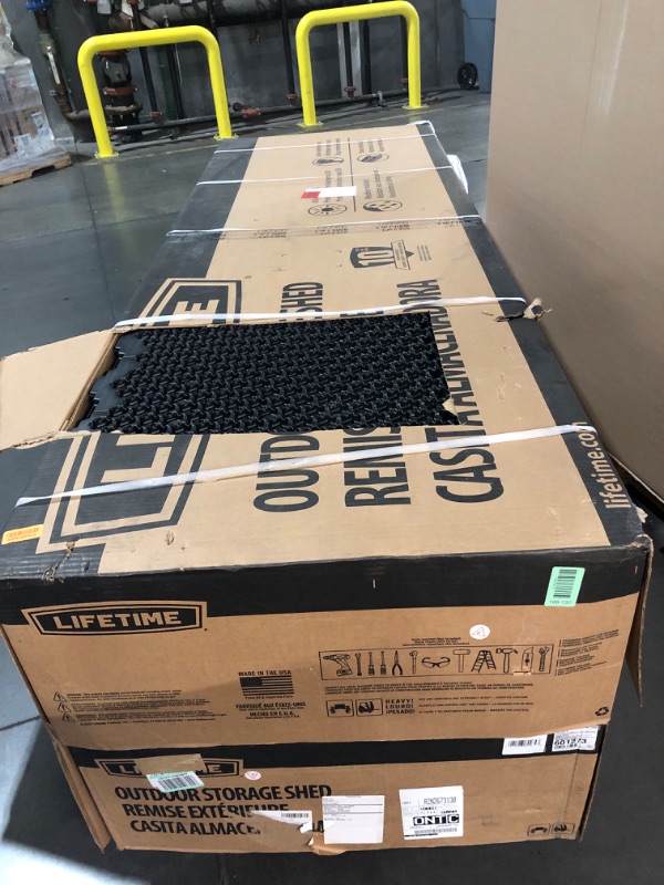 Photo 1 of  ***PARTIAL SET - PRICE ADJUSTED*** ***TRUCK/TRAILER PICKUP ONLY**boxes 2 of 3  and 3 of 3  missing box 1***** Lifetime 60127 20 x 8 Ft. Outdoor Storage Shed, Desert Sand