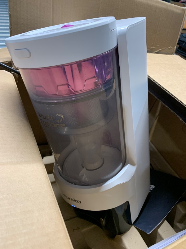 Photo 1 of **TURNS ON, USED** Eureka E20 Plus Robot Vacuum with Bagless Self Emptying Station, Robotic Vacuum and Mop Combo, 45-Day Capacity, Upgraded 8000Pa Suction and Anti Hair-Tangling Brush, LiDAR Navigation, App Control