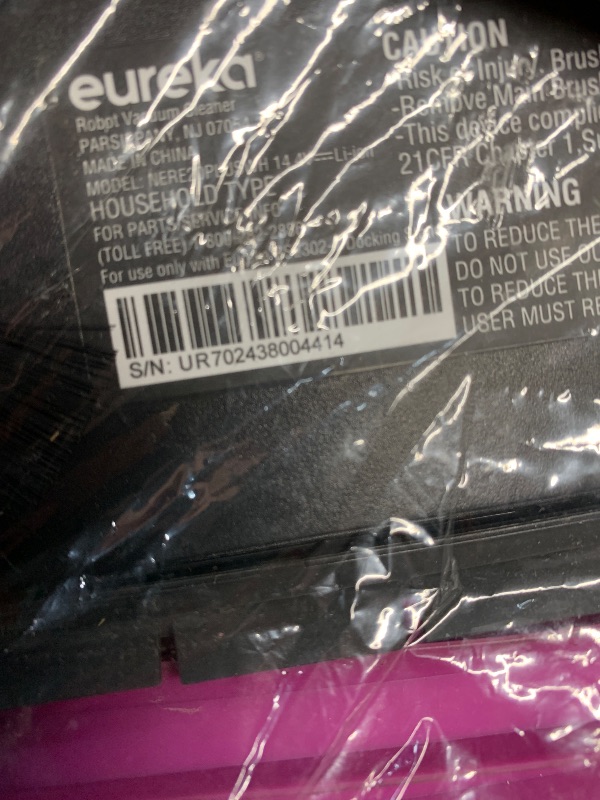 Photo 1 of **TURNS ON, USED** Eureka E20 Plus Robot Vacuum with Bagless Self Emptying Station, Robotic Vacuum and Mop Combo, 45-Day Capacity, Upgraded 8000Pa Suction and Anti Hair-Tangling Brush, LiDAR Navigation, App Control