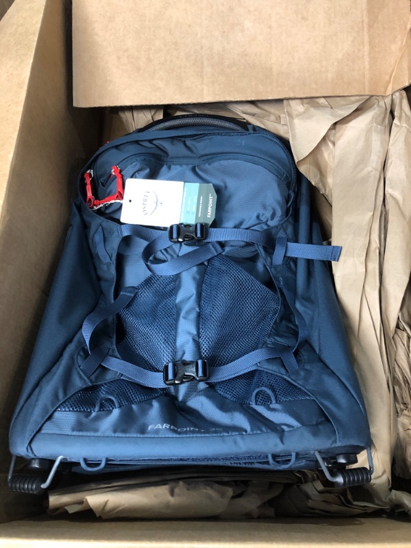 Photo 1 of (USED/FAIR) (36L) Osprey Farpoint Men's Wheeled Travel Pack 36L, Muted Space Blue