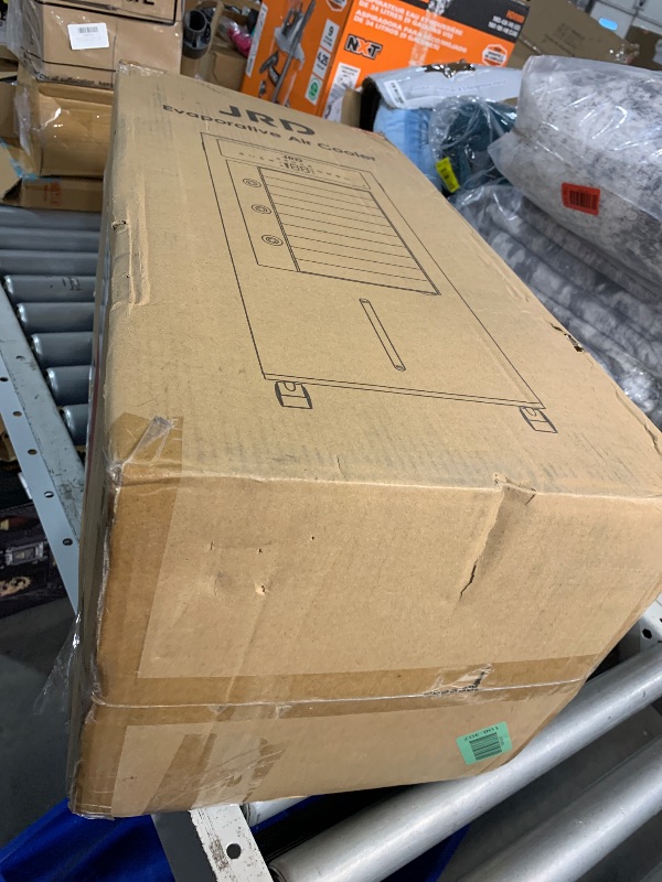 Photo 1 of ***(PARTS ONLY/ MAJOR DAMAGE/ NON FUNCTIONAL)***JRD Portable Air Conditioner, Portable Evaporative Air Cooler with Remote, 12H Timer, 4 Ice Pack, 2.4Gal Tank, 4 Mode&3 Speed, Mist Function, Swamp Cooler Cooling Fan for Bedroom Home Office Garage