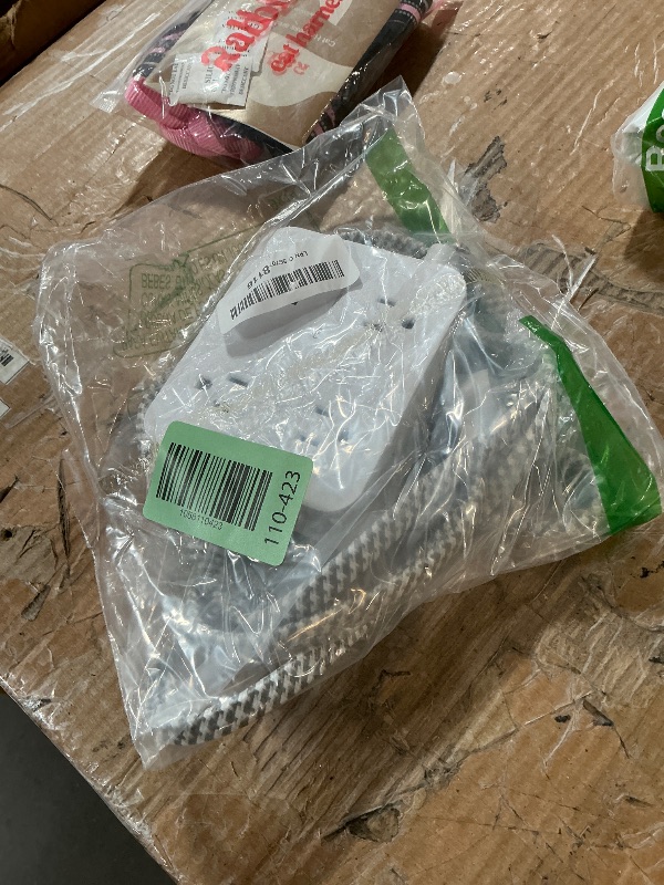 Photo 1 of ***(MAJOR DAMAGE)***Surge Protector Power Strip - HANYCONY 8 Outlets 4 USB (2 USB C) Charging Ports, Multi Plug Outlet Extender, 5Ft Braided Extension Cord, Flat Plug Wall Mount Desk Charging Station for Home Office ETL