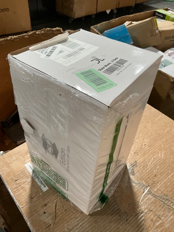 Photo 1 of (used item) Davinci Lighting Edison Solar Outdoor Post Cap Lights - 4x4 5x5 6x6 - Bright LED Light for Fence Deck Garden or Patio Posts - Slate Black (2 Pack)