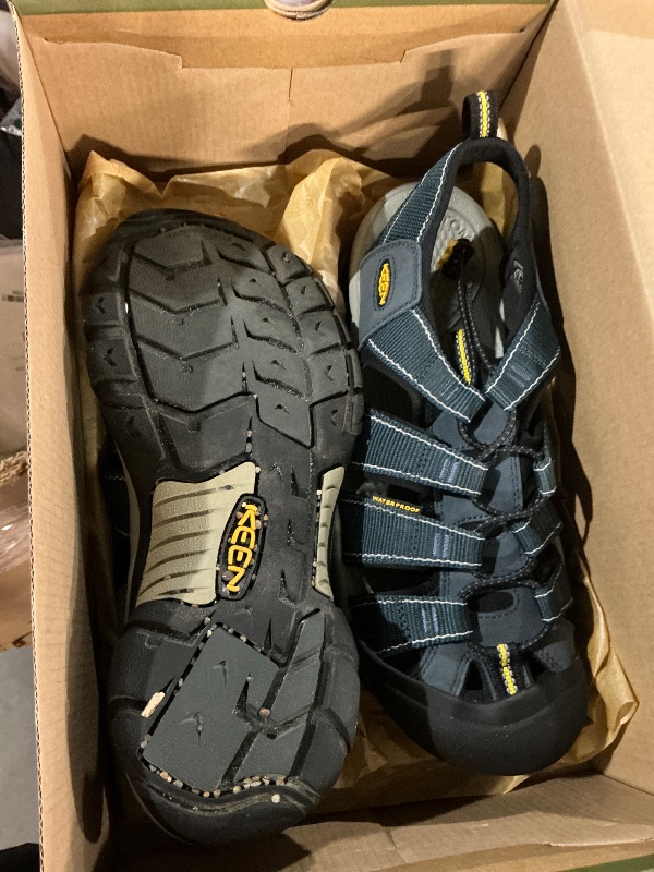 Photo 1 of ***(HEAVILY USED/ MINOR DAMAGE)***KEEN Men's Newport H2 Closed Toe Water Sandals, Navy/Medium Grey, 10
