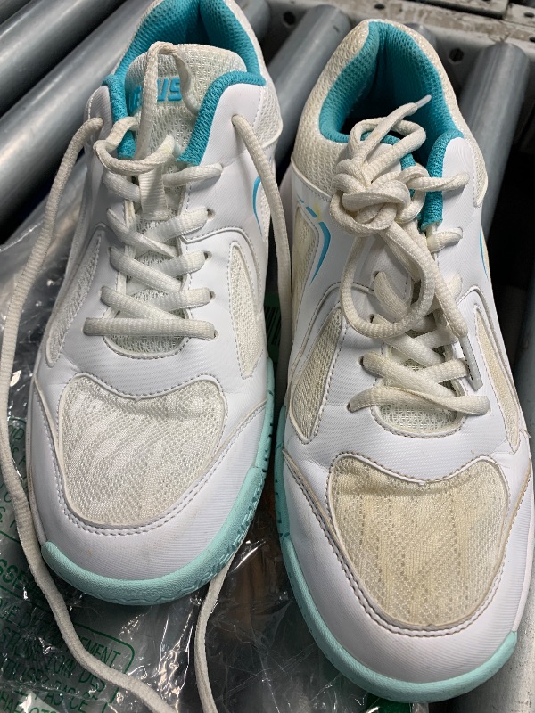 Photo 1 of (please see all images) LEFUS Women's Pickleball Shoes - AMZ-P601, Non-Slip, Cushioning, Anti-Torque, Breathable Court Shoes (P601 Blue, 9.5)