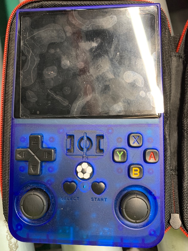 Photo 1 of ***(PARTS ONLY/ MISSING PARTS/ NON FUNCTIONAL)***r36pro Retro Handheld Game Console Linux System 128G 20000+ Game,Portable Emulators Console 3.5 IPS Screen 30+ Emulators (Clear Blue)