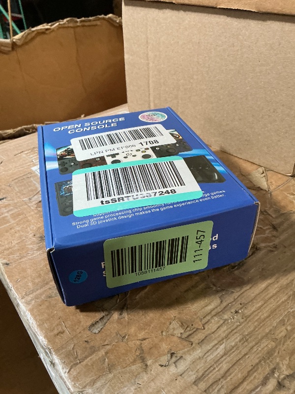 Photo 1 of ***(PARTS ONLY/ MISSING PARTS/ NON FUNCTIONAL)***r36pro Retro Handheld Game Console Linux System 128G 20000+ Game,Portable Emulators Console 3.5 IPS Screen 30+ Emulators (Clear Blue)