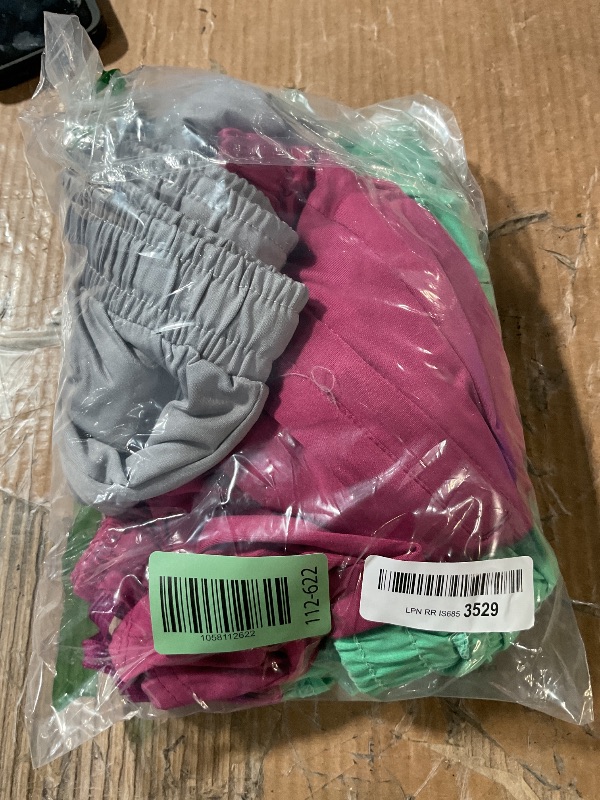 Photo 1 of (missing one pair) Real Essentials 4 Pack: Womens Athletic Dry-Fit Lounge Shorts with Zipper Pockets (Available in Plus Size) size medium