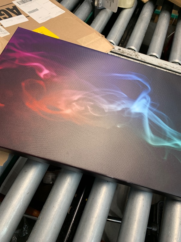 Photo 1 of (see all images) Design Art Fractal Smoke Waves Abstract Canvas