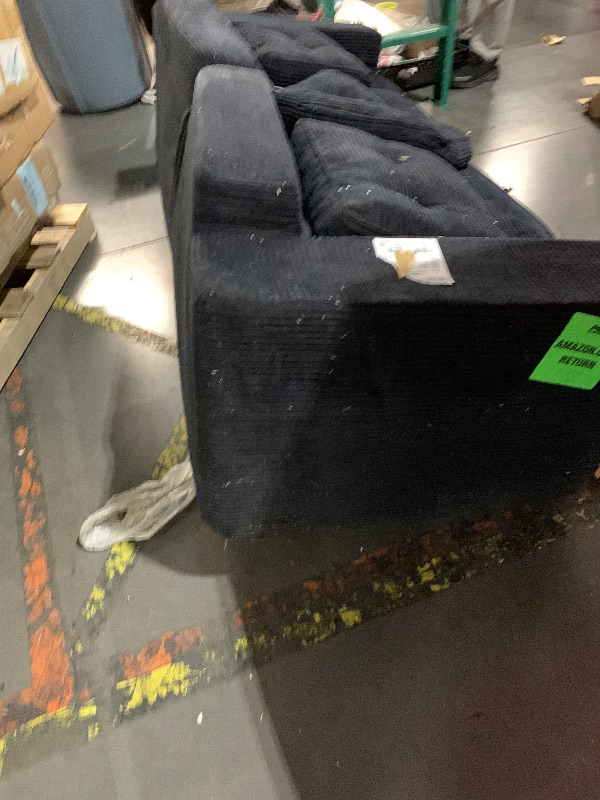 Photo 1 of ***PALLET TRUCK OR TRAILER ICKUP ONLY***
MAXYOYO 3 Seater Couch for Living Room, Boneless Couch with Tufted Cushion & Backrest, Upholstered Floor Sofa with Armrests, Sofa in A Box, No Assembly Required, Black