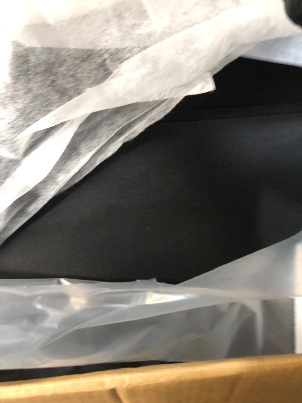 Photo 1 of (used item)(partial item)(box 1 of 5) KEIKI 106" L-Shaped Luxury Velvet Chesterfield Sectional Sofa with Gold Stainless Steel Accents and 5 Pillows