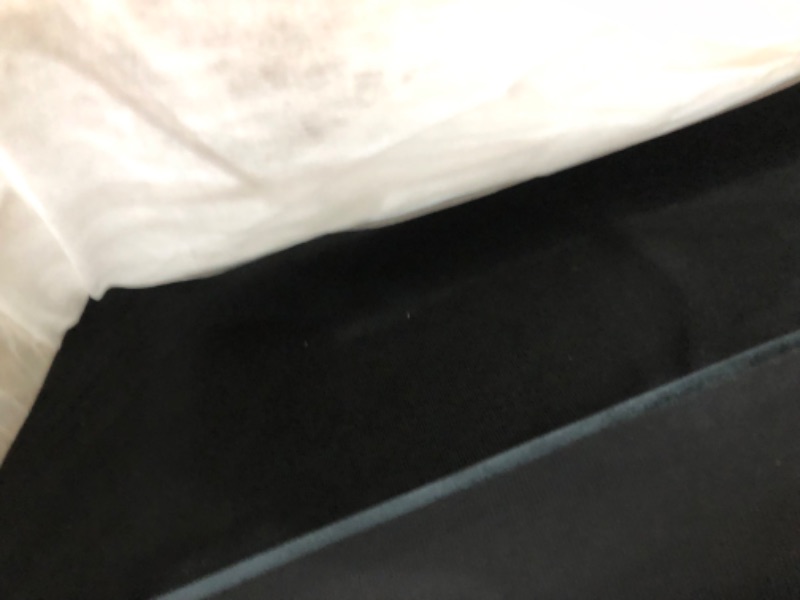 Photo 1 of (used item)(partial item)(box 1 of 5) KEIKI 106" L-Shaped Luxury Velvet Chesterfield Sectional Sofa with Gold Stainless Steel Accents and 5 Pillows